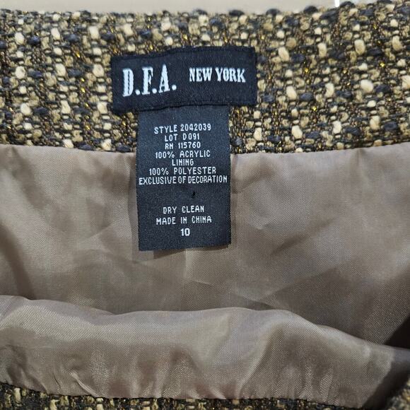 Womens Brown Tweed Ruffle High Rise Midi Skirt. Size 10 - Picture 5 of 5